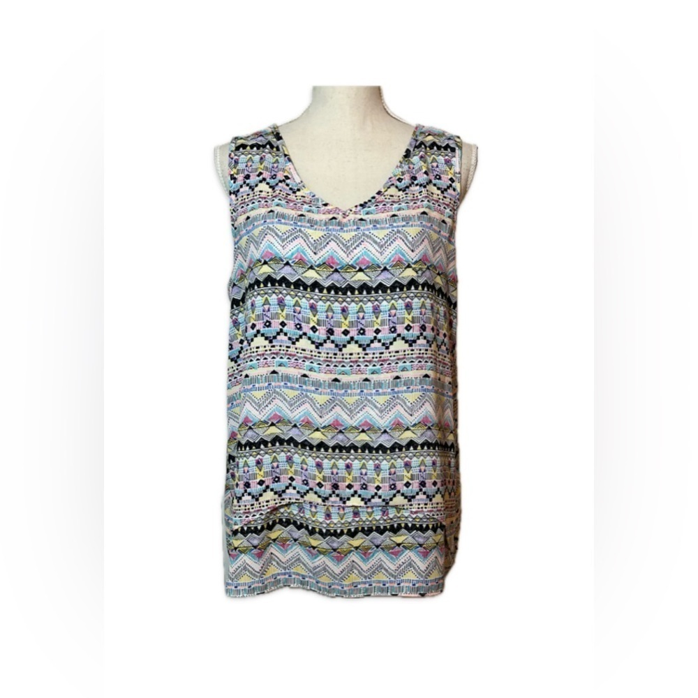 Cato Sleeveless Blouse Women’s Size L Multicolor Southwestern Print